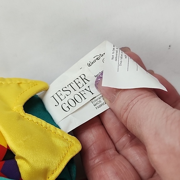 NWT Disneyland Mouseketoys Jester Goofy Beanie Plush - Picture 7 of 10